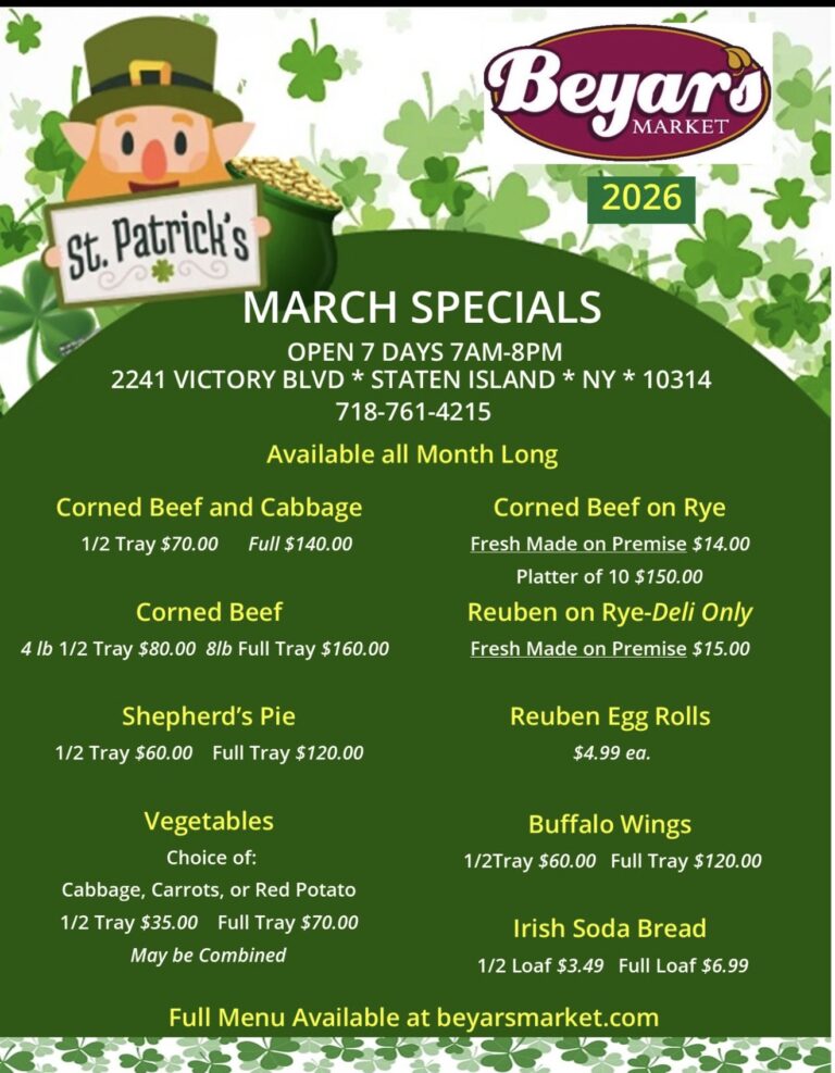 Easter Catering Menu